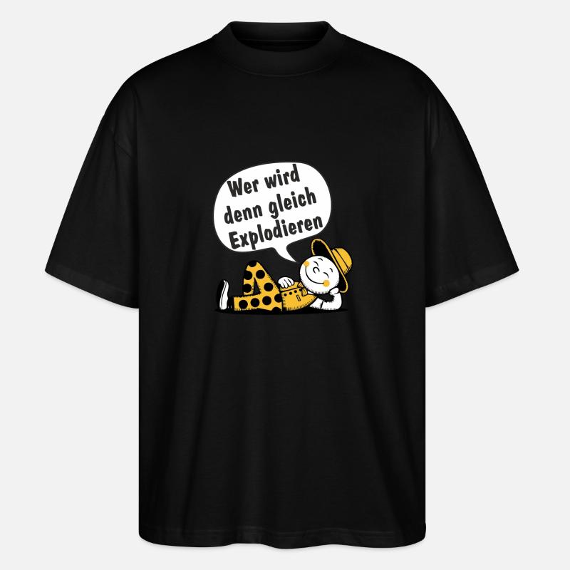 Wer wird den gleich Explodieren - Stanley/Stella Oversized Unisex Bio T-Shirt Blaster 2.0 - Schwarz