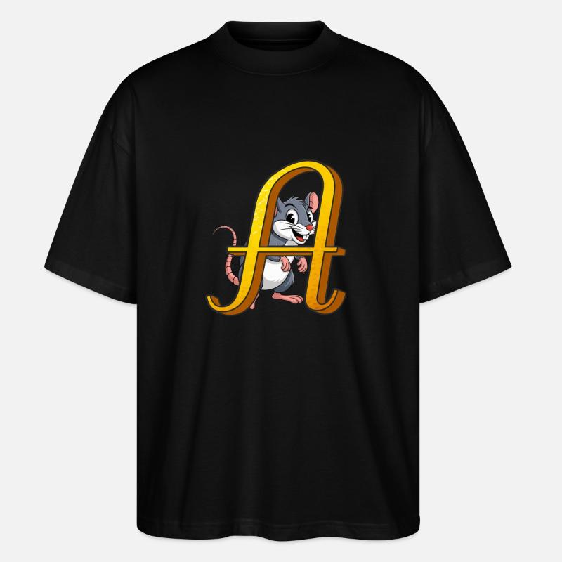 BUCHSTABE A - Stanley/Stella Oversized Unisex Bio T-Shirt Blaster 2.0 - Schwarz