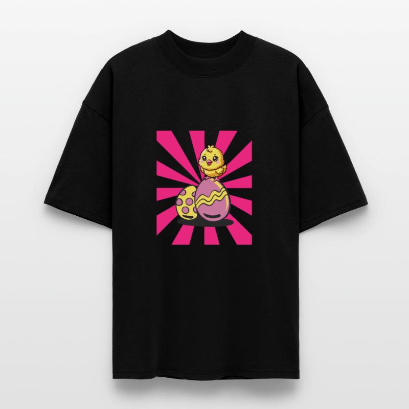 Retro Easter Chicks Easter Eggs Chicken Chickens Kids Stanley/Stella Oversized Unisex Organic T-shirt Blaster 2.0