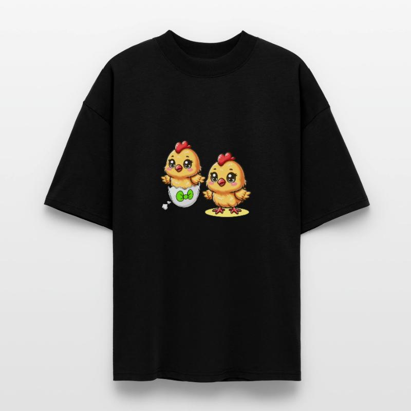 Chick Easter Egg Easter Eggs Chicken Eggs Easter Child Stanley/Stella Oversized Unisex Organic T-shirt Blaster 2.0