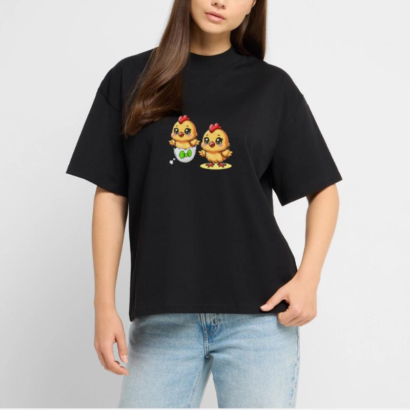 Chick Easter Egg Easter Eggs Chicken Eggs Easter Child Stanley/Stella Oversized Unisex Organic T-shirt Blaster 2.0