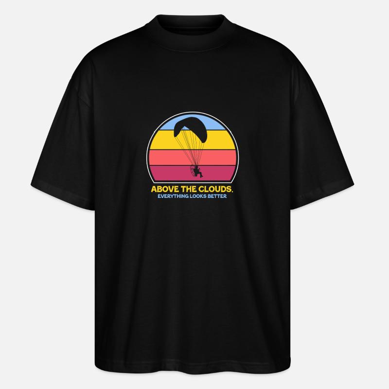 Über den Wolken Paramotor-Enthusiast - Stanley/Stella Oversized Unisex Bio T-Shirt Blaster 2.0 - Schwarz