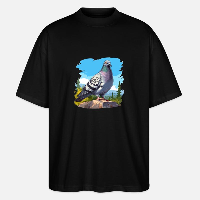 Pigeons Pigeon - T-shirt bio Blaster 2.0 coupe oversize Stanley/Stella Unisexe - noir