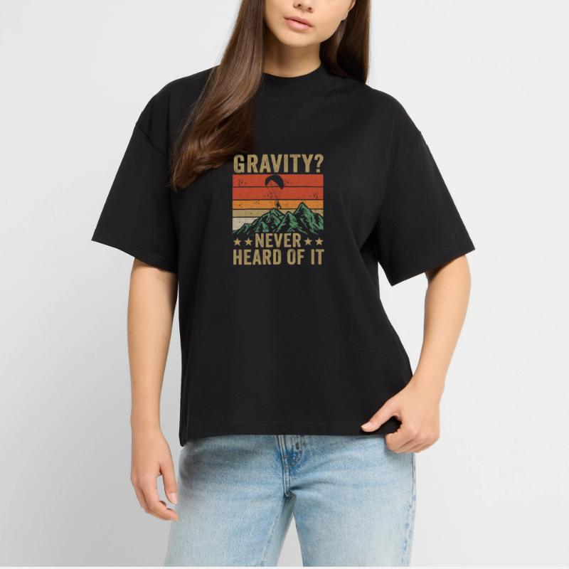 Hilarious Paramotor Gravity Meme Stanley/Stella Oversized Unisex Organic T-shirt Blaster 2.0