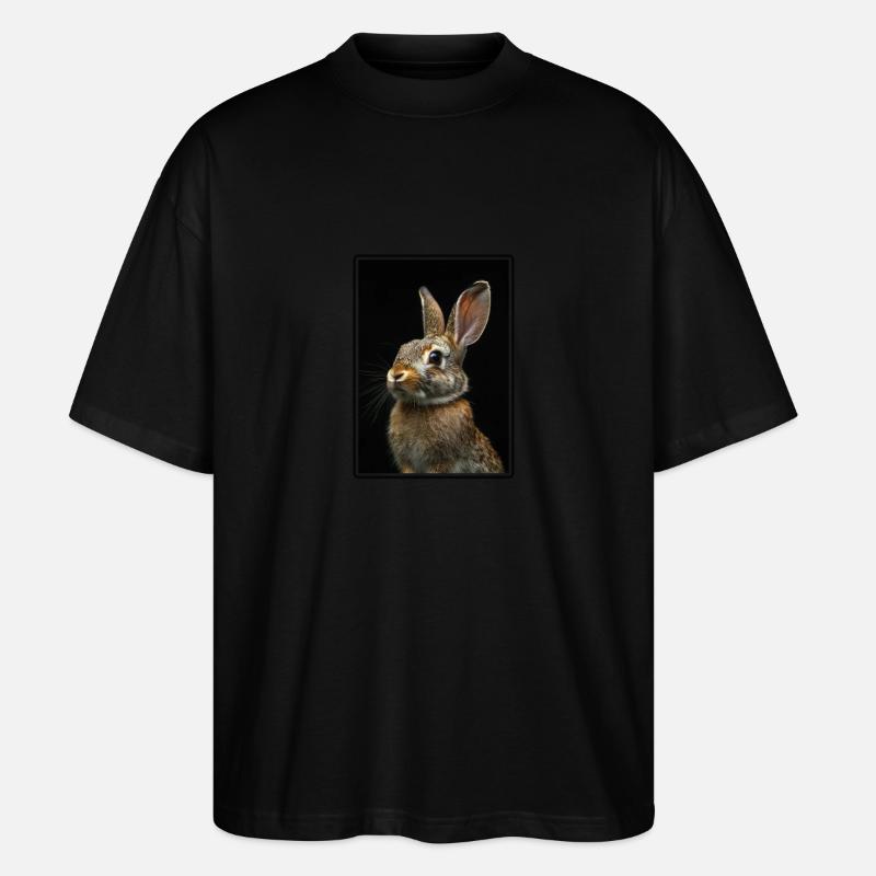 Hasen Hase - Stanley/Stella Oversized Unisex Bio T-Shirt Blaster 2.0 - Schwarz