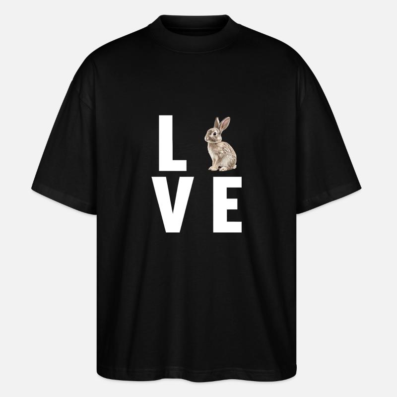 Hasen Hase - Stanley/Stella Oversized Unisex Bio T-Shirt Blaster 2.0 - Schwarz
