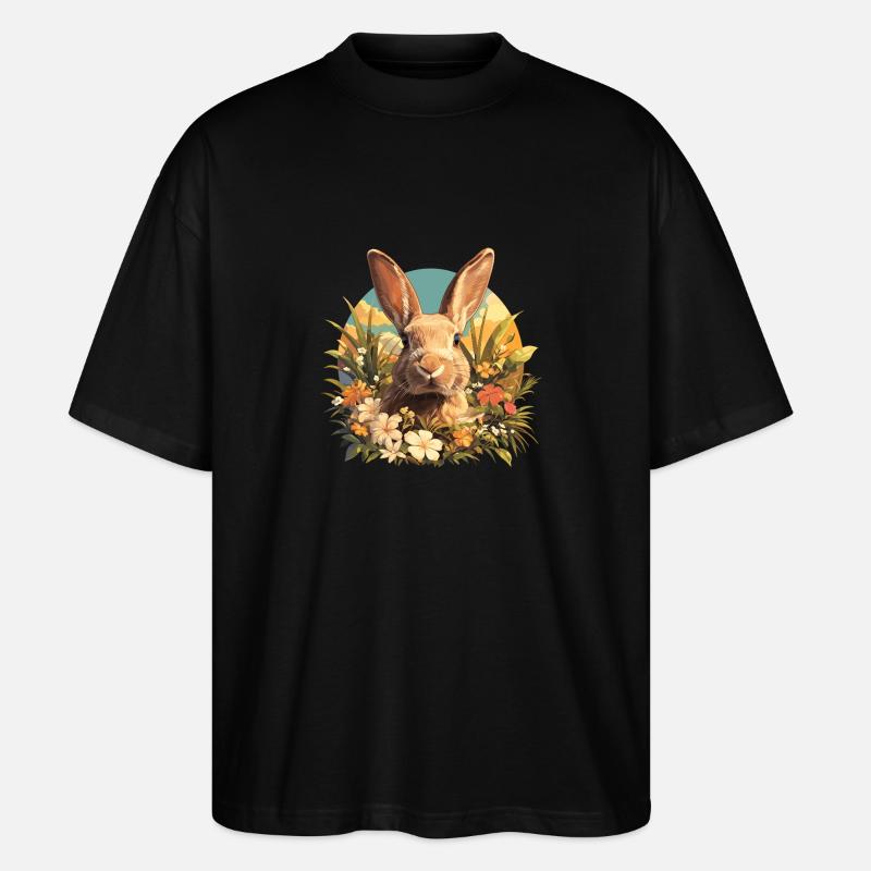 Hasen Hase - Stanley/Stella Oversized Unisex Bio T-Shirt Blaster 2.0 - Schwarz