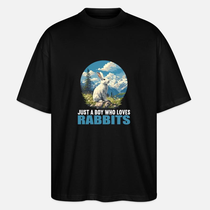 Hasen Hase - Stanley/Stella Oversized Unisex Bio T-Shirt Blaster 2.0 - Schwarz