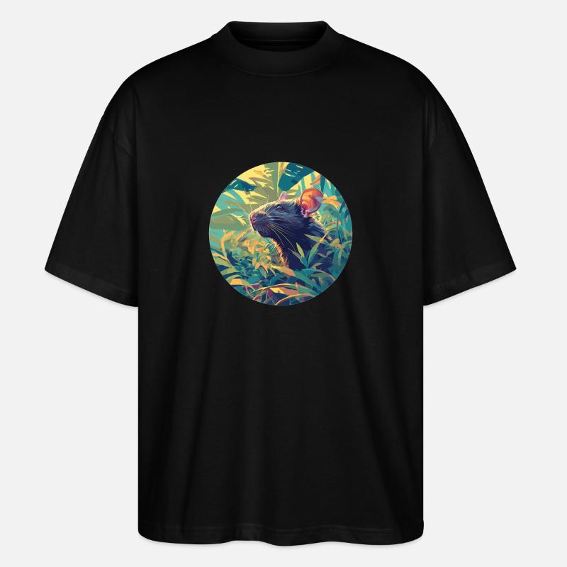 Ratten Ratte - Stanley/Stella Oversized Unisex Bio T-Shirt Blaster 2.0 - Schwarz