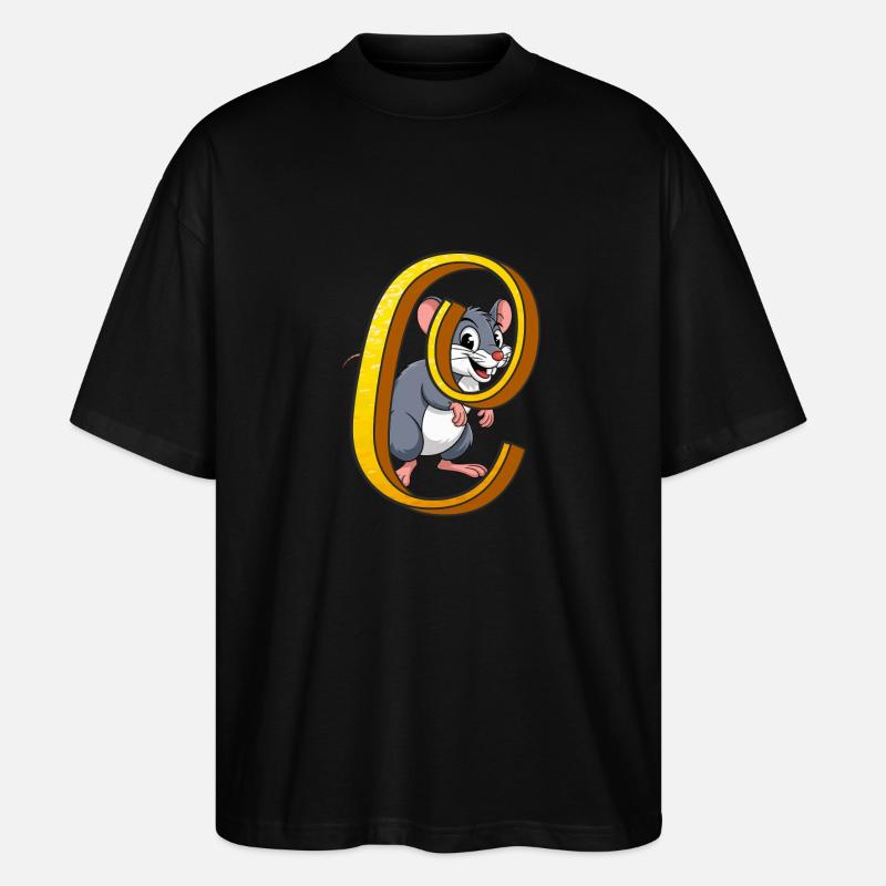 BUCHSTABE C - Stanley/Stella Oversized Unisex Bio T-Shirt Blaster 2.0 - Schwarz