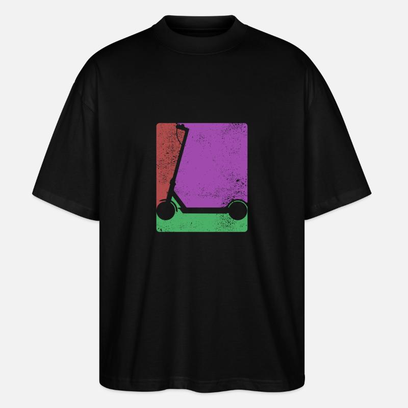 E-Scooter, Elektro Roller mit Akku - Stanley/Stella Oversized Unisex Bio T-Shirt Blaster 2.0 - Schwarz