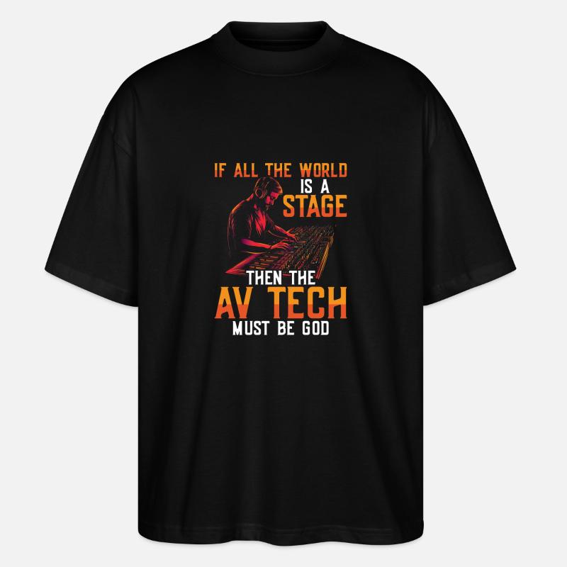 AV-Technik AV-Techniker Audiovisueller Techniker - Stanley/Stella Oversized Unisex Bio T-Shirt Blaster 2.0 - Schwarz