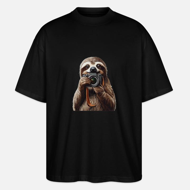 Faultier - Stanley/Stella Oversized Unisex Bio T-Shirt Blaster 2.0 - Schwarz