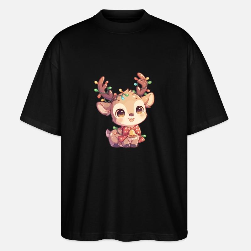 Rentiere Rentier - Stanley/Stella Oversized Unisex Bio T-Shirt Blaster 2.0 - Schwarz