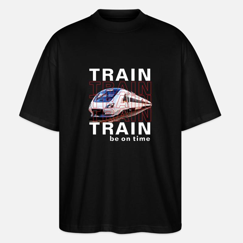 ZUG TRAIN be on time - Stanley/Stella Oversized Unisex Bio T-Shirt Blaster 2.0 - Schwarz