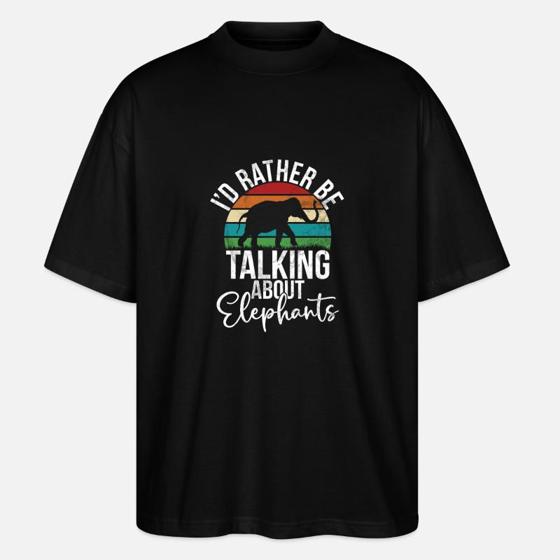 Elephant Lovers Gifts - Stanley/Stella Oversized Unisex Bio T-Shirt Blaster 2.0 - Schwarz