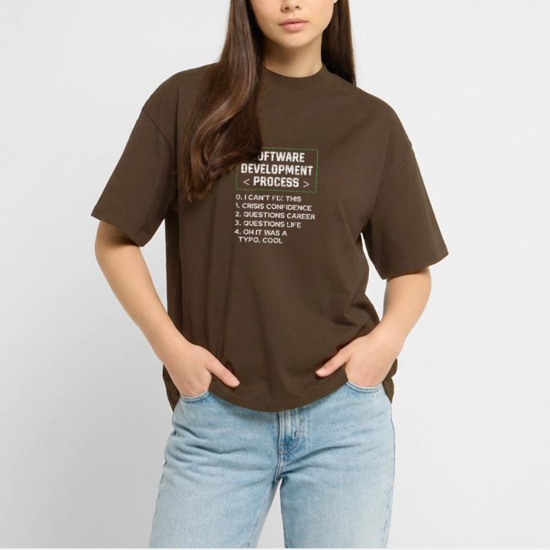 Software Development Process Humor Programmer Stanley/Stella Oversized Unisex Organic T-shirt Blaster 2.0