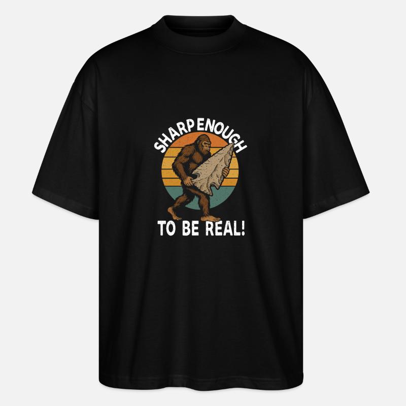 Feuerstein Pfeilspitzen Arrowhead Hunter Bigfoot - Stanley/Stella Oversized Unisex Bio T-Shirt Blaster 2.0 - Schwarz
