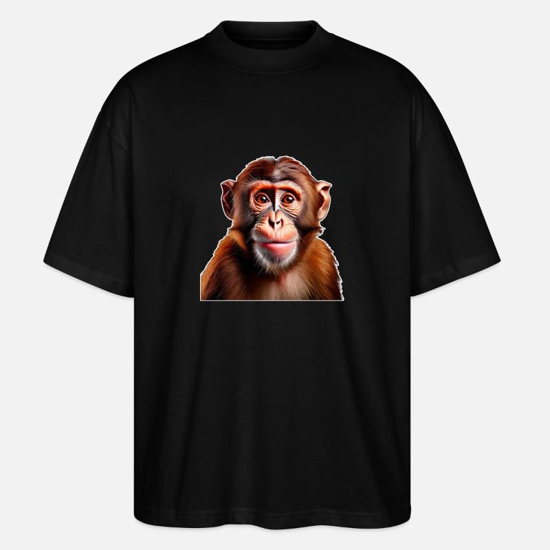 Affe - Stanley/Stella Oversized Unisex Bio T-Shirt Blaster 2.0 - Schwarz