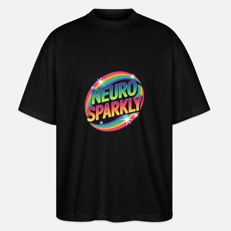 Neuro Sparkly - Stanley/Stella Oversized Unisex Bio T-Shirt Blaster 2.0 - Schwarz