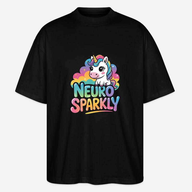 Neuro Sparkly - Stanley/Stella Oversized Unisex Bio T-Shirt Blaster 2.0 - Schwarz
