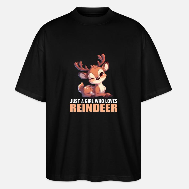 Rentiere Rentier - Stanley/Stella Oversized Unisex Bio T-Shirt Blaster 2.0 - Schwarz