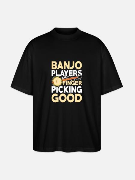 Banjo Players Are Finger-Picking - Stanley/Stella Oversized Unisex Organic T-shirt Blaster 2.0 - black