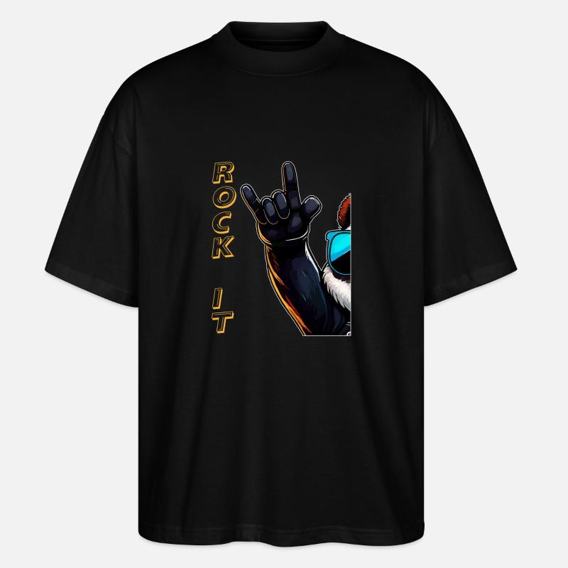ROCK IT - Stanley/Stella Oversized Unisex Bio T-Shirt Blaster 2.0 - Schwarz