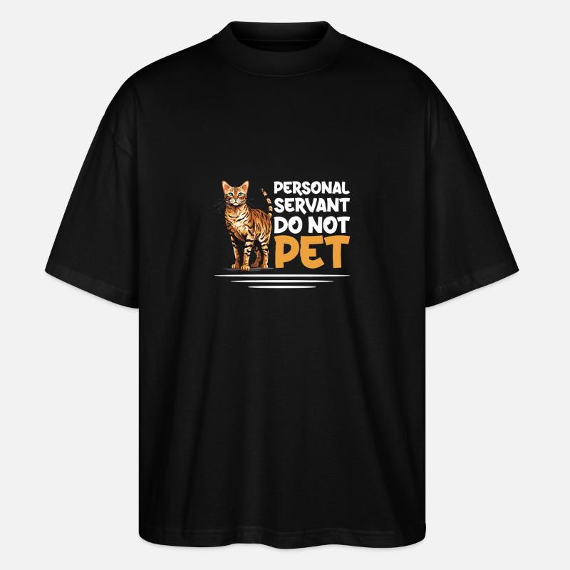 Personal servant do not caress - Stanley/Stella Oversized Unisex Organic T-shirt Blaster 2.0 - black
