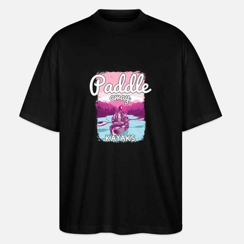 Kajakfahren - Stanley/Stella Oversized Unisex Bio T-Shirt Blaster 2.0 - Schwarz