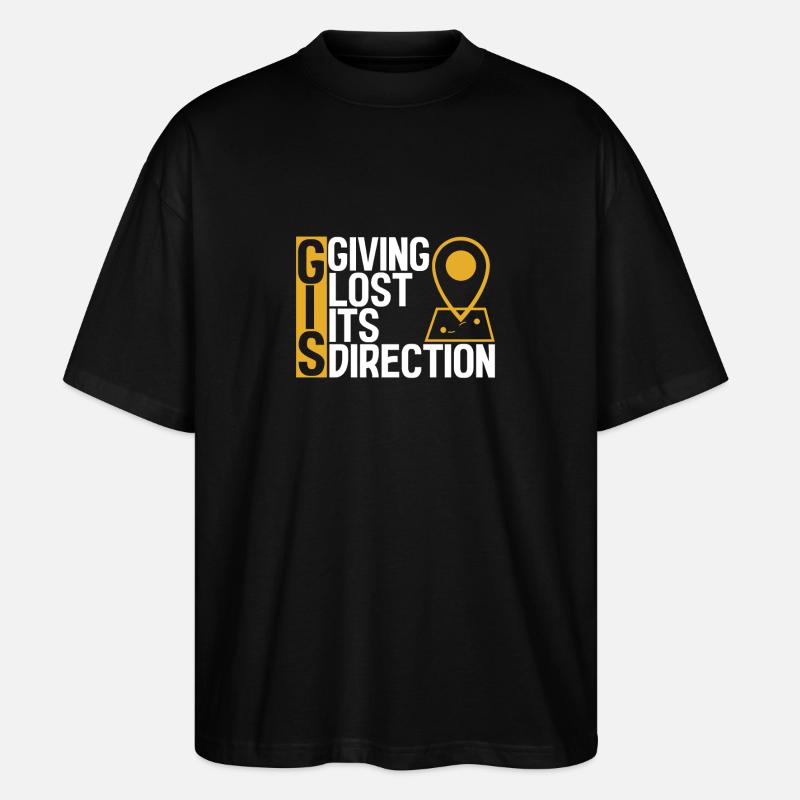 Systèmes d’information géographique - T-shirt bio Blaster 2.0 coupe oversize Stanley/Stella Unisexe - noir