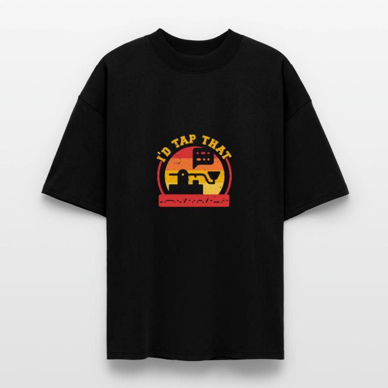 Morsecode Morse Code Je taperais dessus T-shirt bio Blaster 2.0 coupe oversize Stanley/Stella Unisexe
