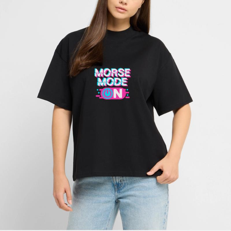 Morsecode, Morse, code Morse activé T-shirt bio Blaster 2.0 coupe oversize Stanley/Stella Unisexe