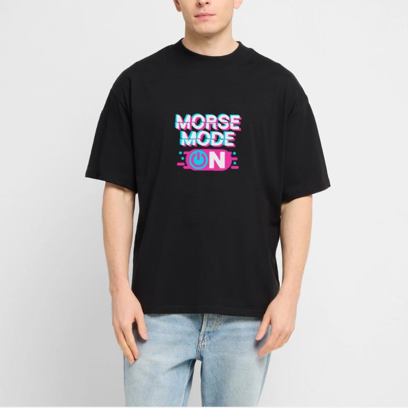 Morsecode, Morse, code Morse activé T-shirt bio Blaster 2.0 coupe oversize Stanley/Stella Unisexe
