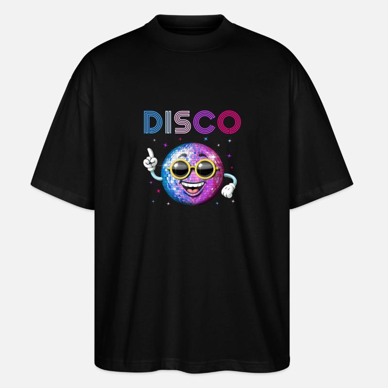 Boule disco - T-shirt bio Blaster 2.0 coupe oversize Stanley/Stella Unisexe - noir