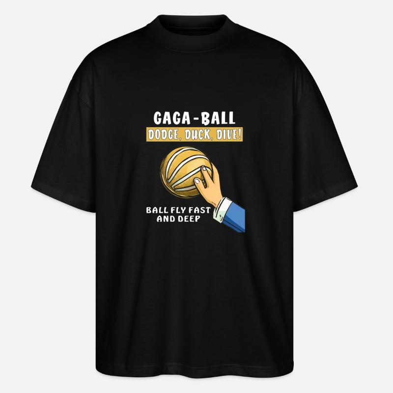 voelkerball gaga ball - Stanley/Stella Oversized Unisex Bio T-Shirt Blaster 2.0 - Schwarz