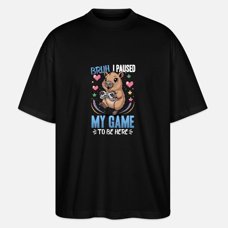Capybara Gamer Gaming - T-shirt bio Blaster 2.0 coupe oversize Stanley/Stella Unisexe - noir