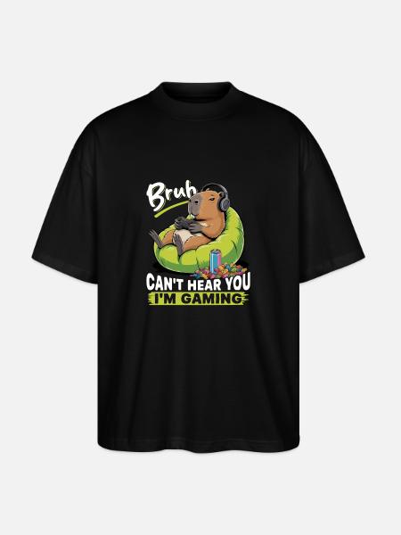 Capybara Gamer Gaming - T-shirt bio Blaster 2.0 coupe oversize Stanley/Stella Unisexe - noir
