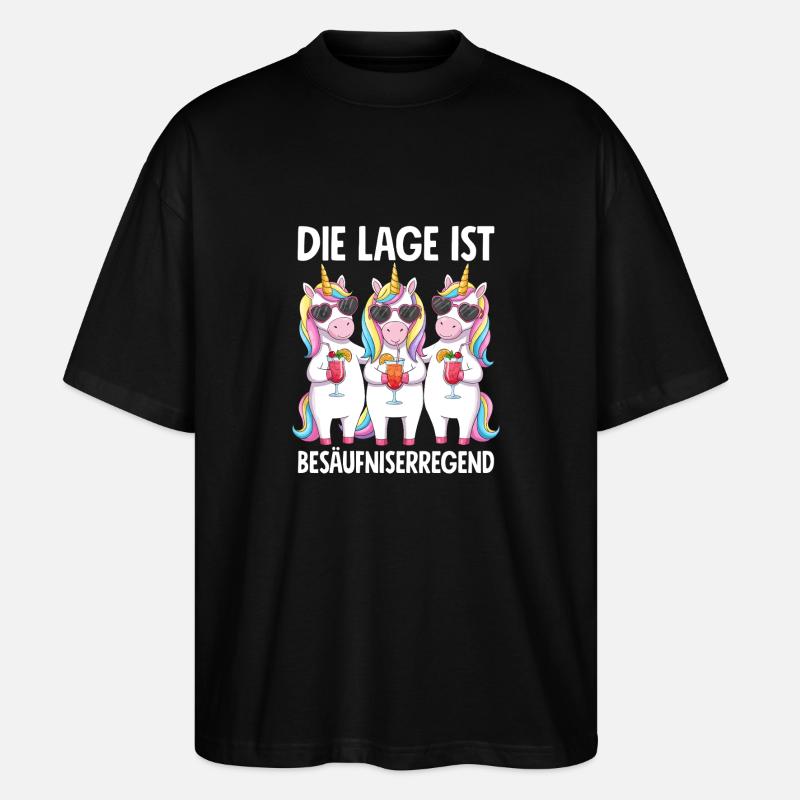 The situation is drunkenness - Stanley/Stella Oversized Unisex Organic T-shirt Blaster 2.0 - black