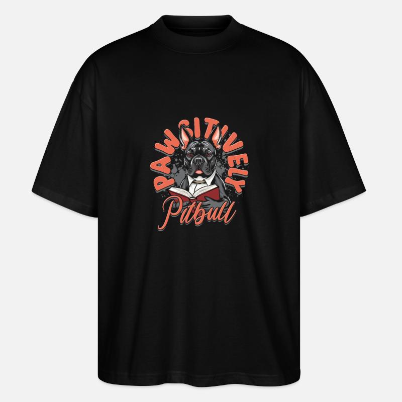 Pitbull Pitbulls Pattsitive Pitbull - T-shirt bio Blaster 2.0 coupe oversize Stanley/Stella Unisexe - noir