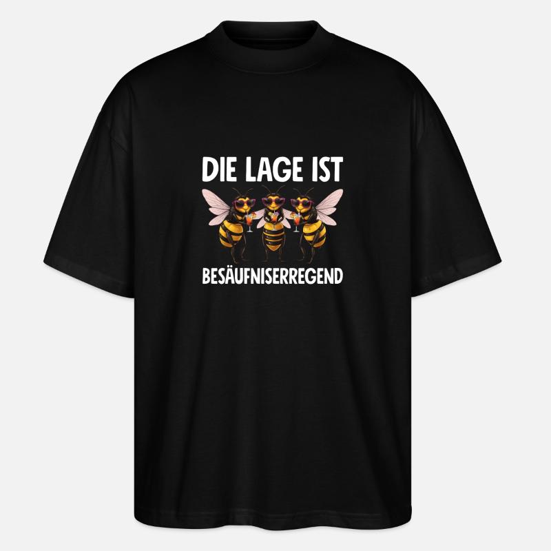 The situation is drunkenness - Stanley/Stella Oversized Unisex Organic T-shirt Blaster 2.0 - black