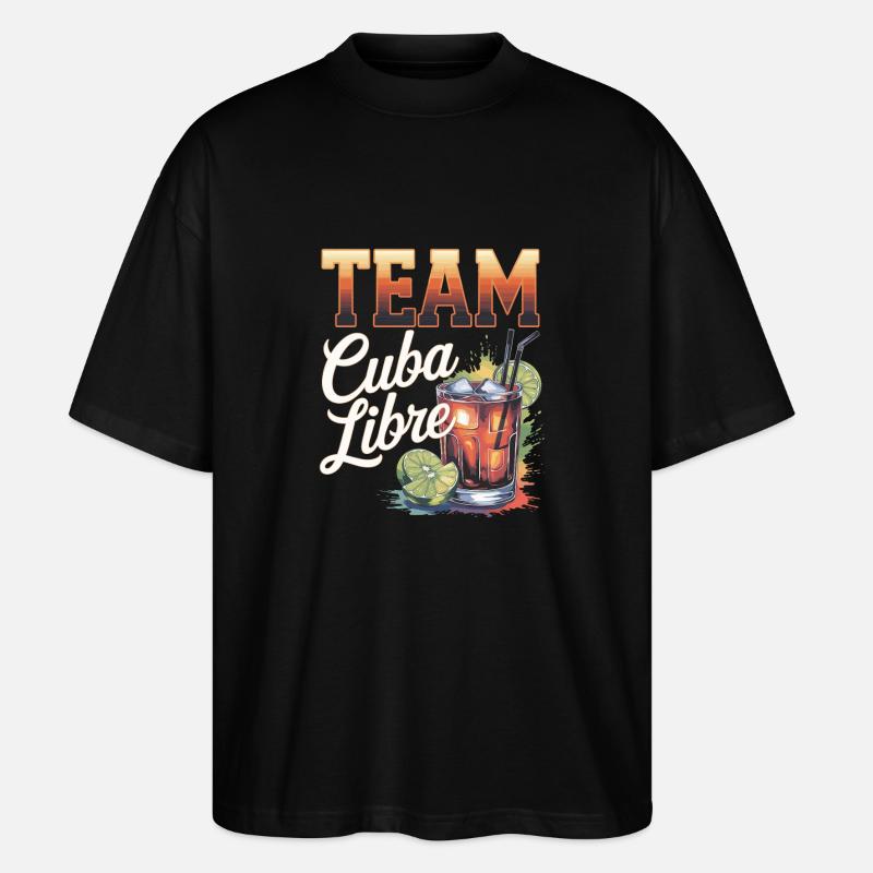 Cocktail Barkeeper Team Cuba Libre - Stanley/Stella Oversized Unisex Bio T-Shirt Blaster 2.0 - Schwarz