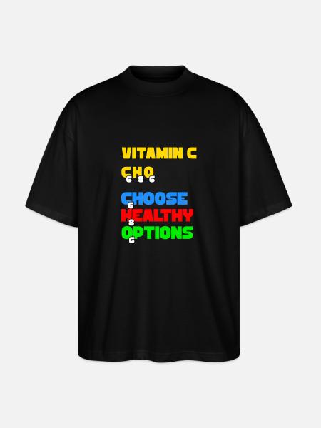 C-vitamin Välj hälsosamma alternativ - Ekologisk Oversized T-shirt Unisex Stanley/Stella Blaster 2.0 - svart
