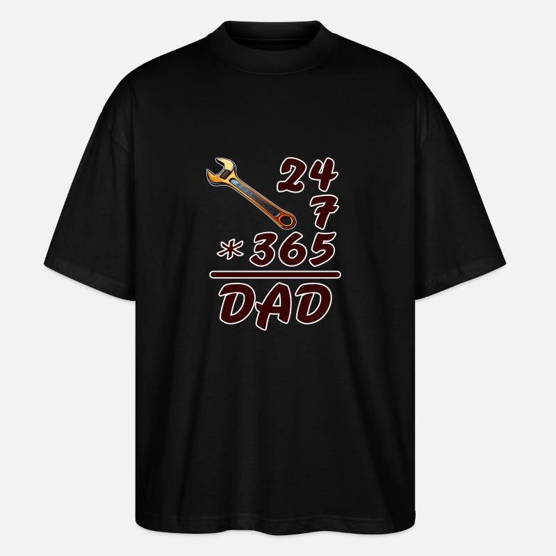 24-7-365 DAD - T-shirt bio Blaster 2.0 coupe oversize Stanley/Stella Unisexe - noir