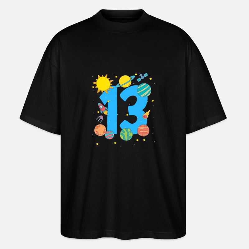 Aventure spatiale numéro 13 - T-shirt bio Blaster 2.0 coupe oversize Stanley/Stella Unisexe - noir