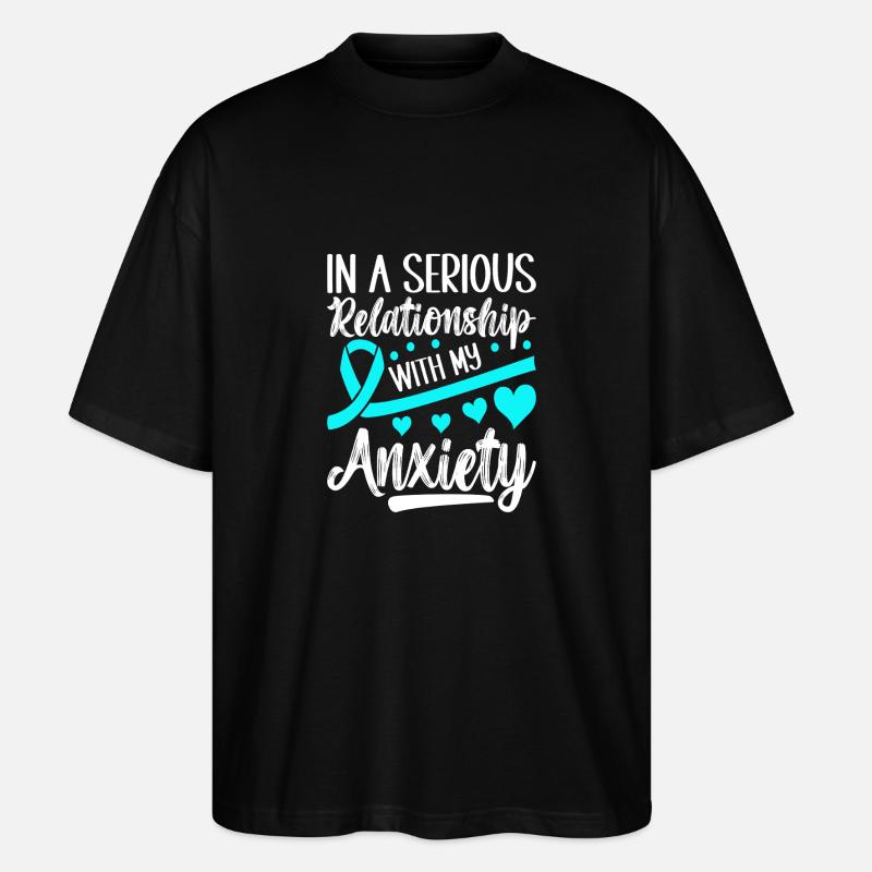 Angststörung Anxiety disorder - Stanley/Stella Oversized Unisex Bio T-Shirt Blaster 2.0 - Schwarz