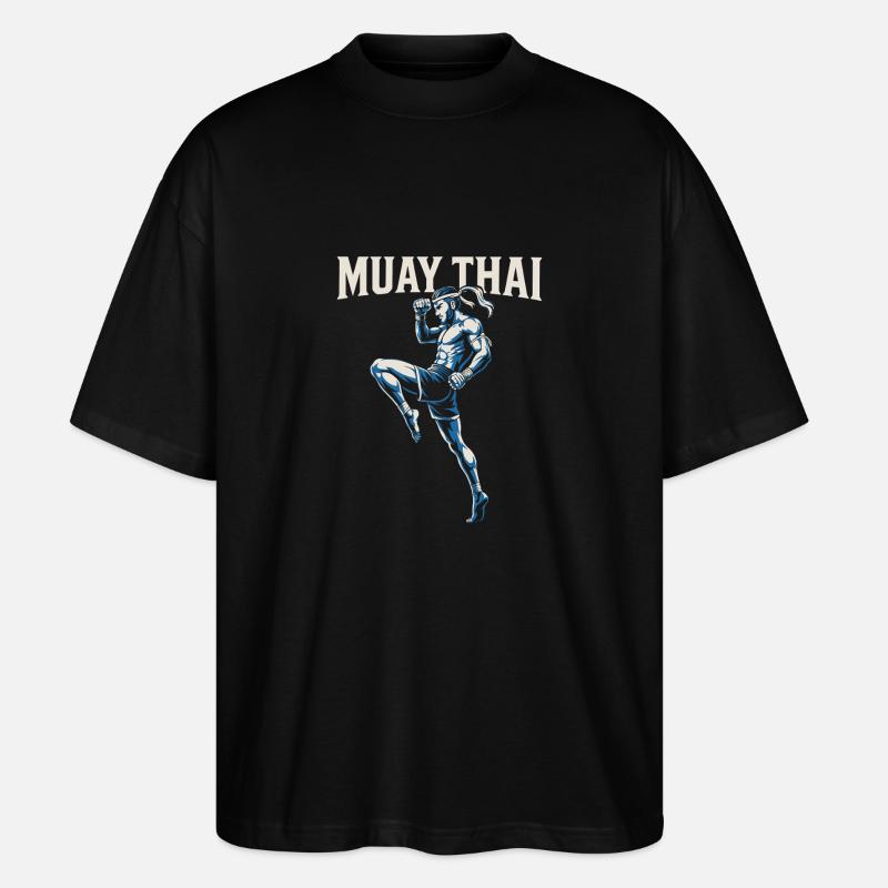 Boxe Muay Thai - T-shirt bio Blaster 2.0 coupe oversize Stanley/Stella Unisexe - noir