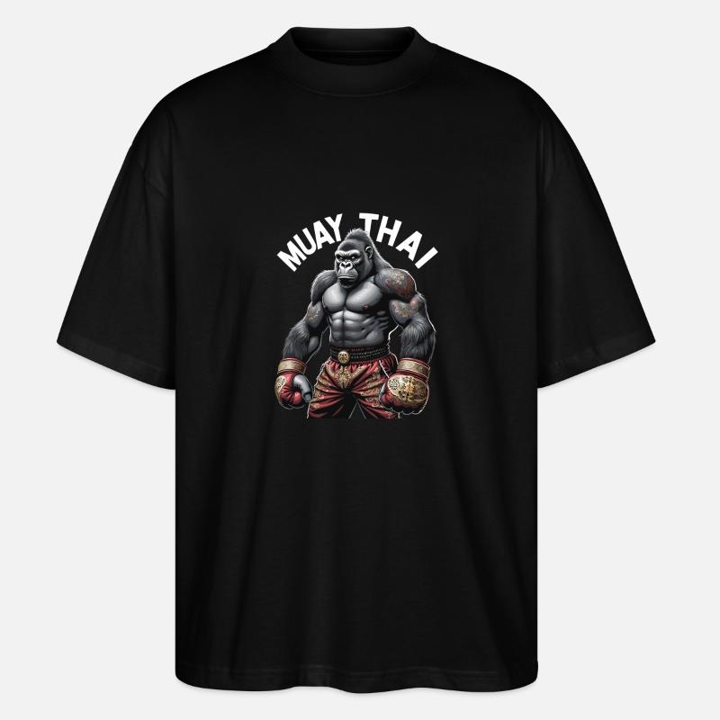 Boxe Muay Thai - T-shirt bio Blaster 2.0 coupe oversize Stanley/Stella Unisexe - noir
