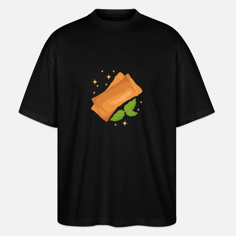 Lumpia Frühlingsrolle Geschenke - Stanley/Stella Oversized Unisex Bio T-Shirt Blaster 2.0 - Schwarz