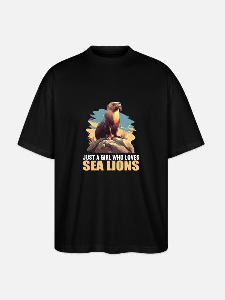 Seelöwen Seelöwe - Stanley/Stella Oversized Unisex Bio T-Shirt Blaster 2.0 - Schwarz